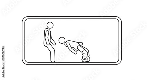 Man Performing Backflip or Somersault with Spotter Assisting