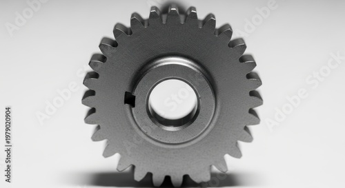 Close-up view of a complex mechanical gear system with intricate teeth patterns