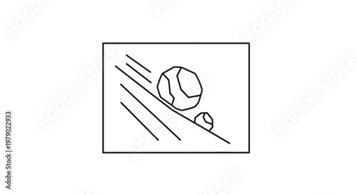 Rolling Snowballs Downhill, Winter Sport Concept