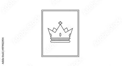 Royal Crown Icon, King or Queen Symbol, Majestic Emblem, Regal Design Element