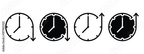 Downtime and Uptime Icon with Arrow Up and Down. System Availability and Server Status. Vector Illustration