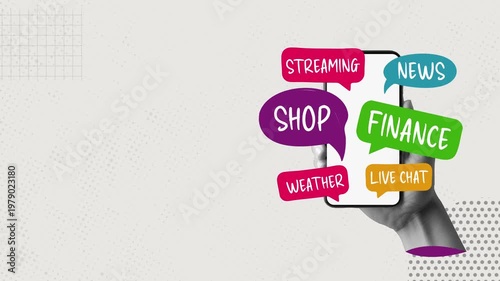 Halftone art collage So many features to the phone. 