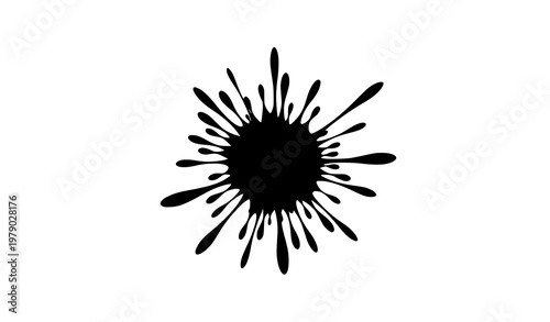 Ink splash burst vector sunburst splatter abstract design