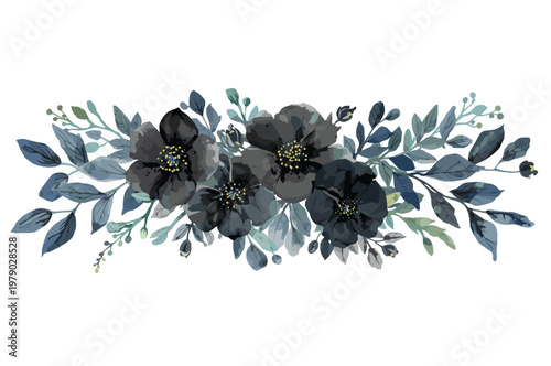 Silhouettes of a group of birds perched together in a tight formation isolated on white background