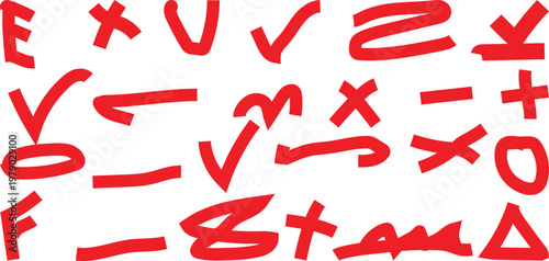 Hand Drawn Doodle Arrows and Symbols Vector Set