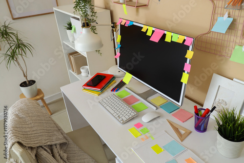 Interior of office with wor...