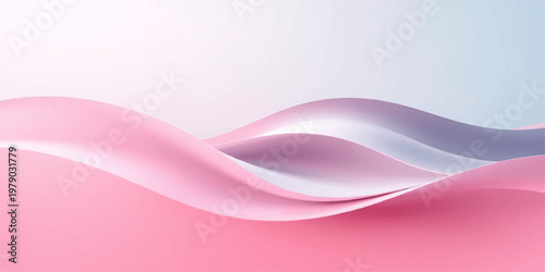 Pink abstract background featuring soft waves of pink smoke on white with a digital gradient flow and artistic silk curves in a dynamic purple line design