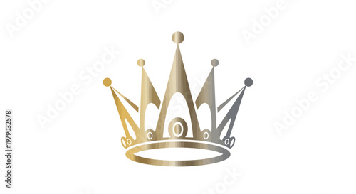 Elegant gradient crown illustration for royal design.