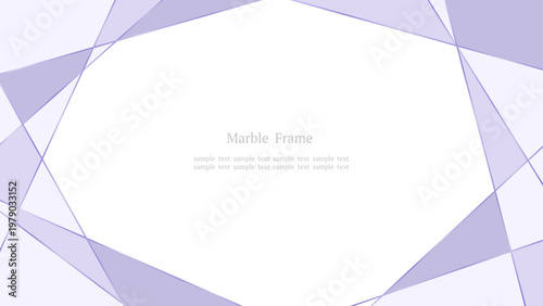 上品なパープルのジェムストーンフレーム背景 クリスタルデザイン 横長16:9