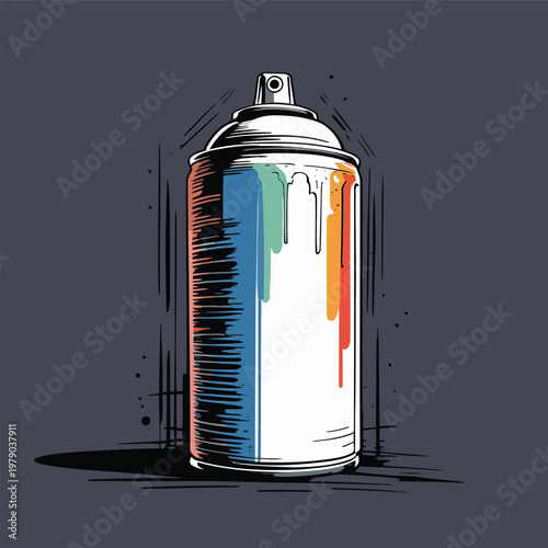 Spray paint can vector image