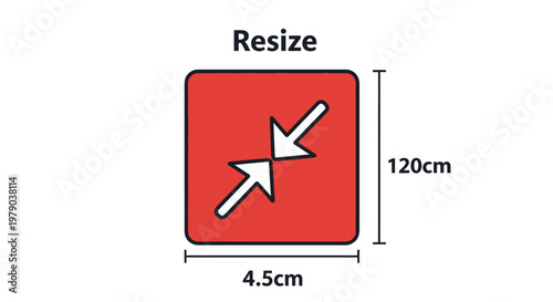Computer mouse resize icon button.