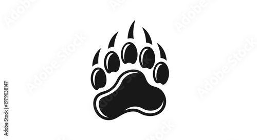 Bear Paw Print Vector Graphic