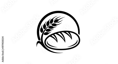 Artistic Bread and Wheat Logo Design