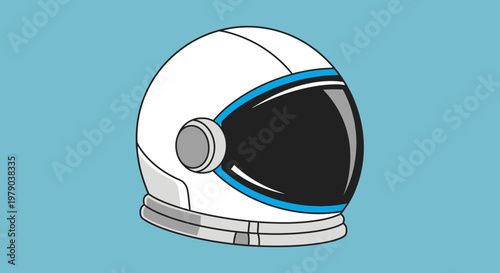 Astronaut Helmet Illustration - Space Exploration and Sci-Fi Concept