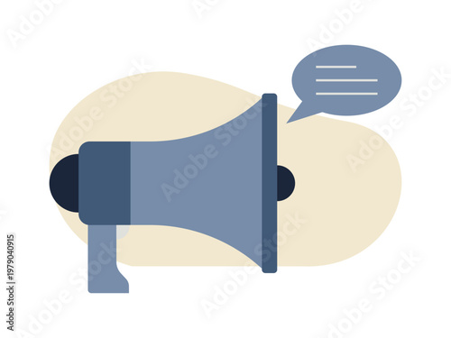Campaign megaphone icon. Politics icon. Flat vector icon concept.
