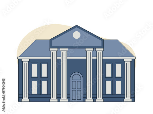 City hall icon. Politics icon. Flat vector icon concept.