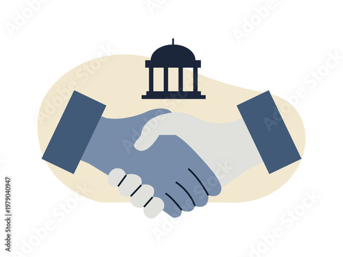 Coalition icon. Politics icon. Flat vector icon concept.