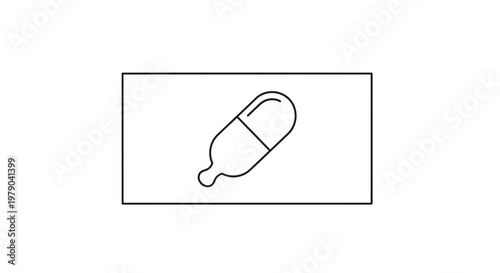Medical capsule icon, health care symbol, pharmaceutical drug, medicine concept