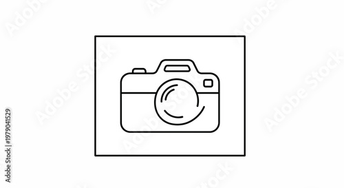 Minimalist Camera Icon: Digital Photography Symbol