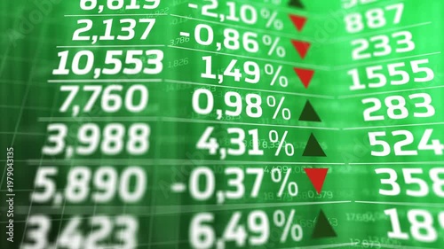 Financial stock market chart and candlestick data trends with investment analytics for trading and portfolio management.