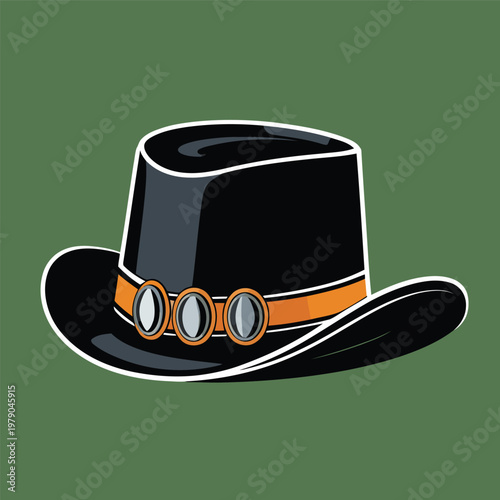 Vector image of a legendary hat owned by a famous guitarist