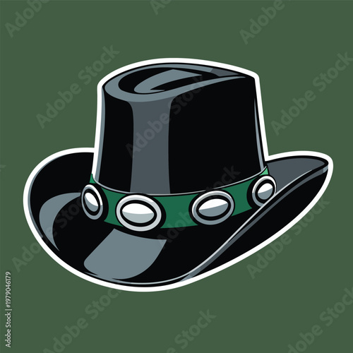 Vector image of a legendary hat owned by a famous guitarist