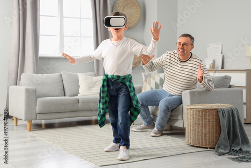 Elderly man and his little ...