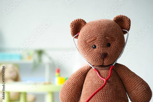 Toy bear with stethoscope i...