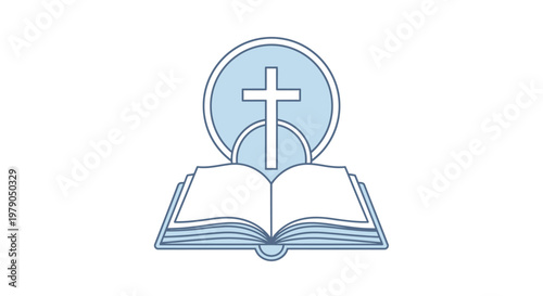 A cross and a Bible are symbols of Christianity and faith.