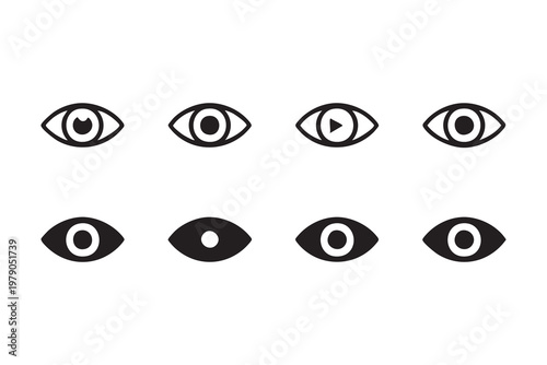 Eye Symbol Pack for Monitoring, Privacy, and Digital Observation