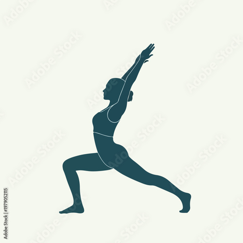 Simplified illustration of a person doing a yoga pose