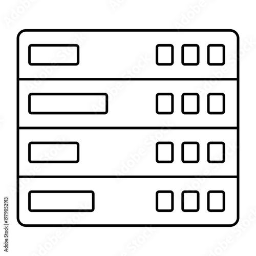 Minimal Media and Video Production Line Icon Set, Modern Line Icons for Video Production and Content Creation