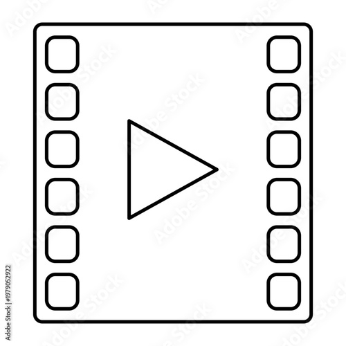 Minimal Media and Video Production Line Icon Set, Modern Line Icons for Video Production and Content Creation