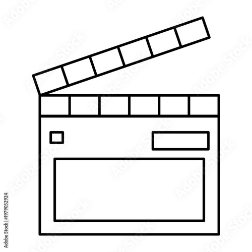 Minimal Media and Video Production Line Icon Set, Modern Line Icons for Video Production and Content Creation