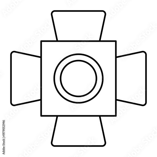 Minimal Media and Video Production Line Icon Set, Modern Line Icons for Video Production and Content Creation