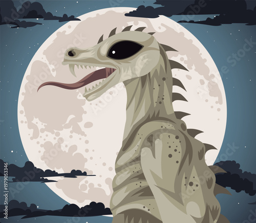 reptilian cryptozoology chupacabra monster in the night