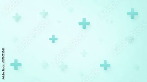 Soft Mint Abstract Background with Light Shapes in a Calming Color Palette for Creative Projects
