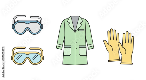 Protective gear for laboratory workers.