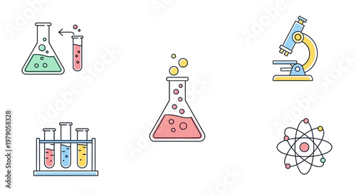 Laboratory Science Equipment and Symbols.
