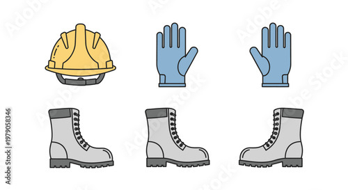 Protective work gear for safety.