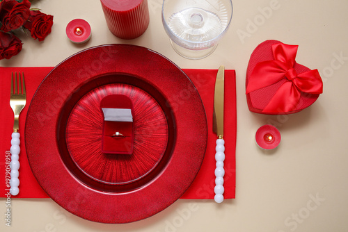 Beautiful table setting wit...