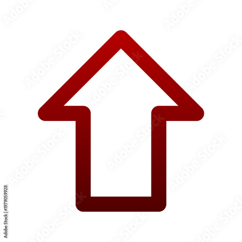 Red shift key icon for keyboard shortcut and system control function