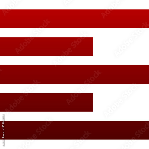 Red paragraph left align icon for text formatting and typography