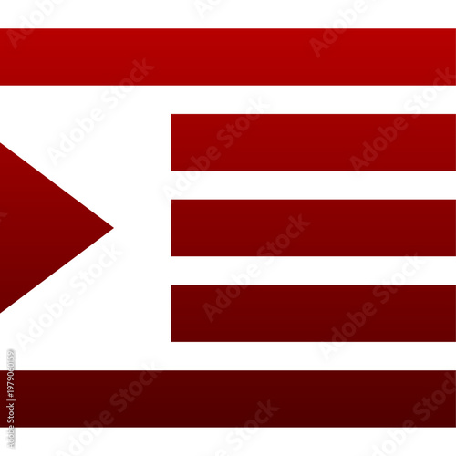 Free Download Red indent increase icon for text paragraph formatting and layout - GFXLoad