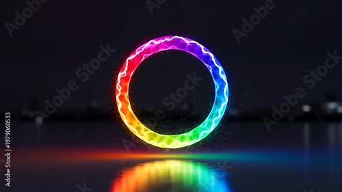 Rainbow LED Ring Light Performance Water.