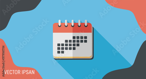 Calendar on a colorful background.