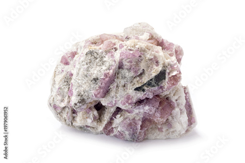 Obraz na płótnie A piece of Lepidolite on white background