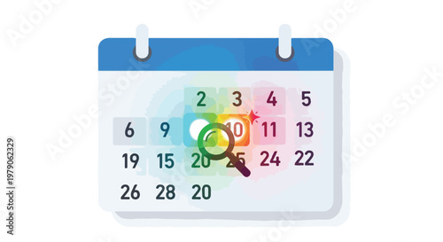Calendar Page with Marked Important Dates.