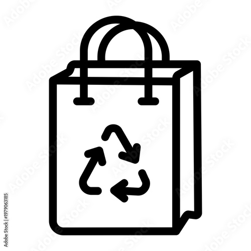 Reusable bag Line Icon
