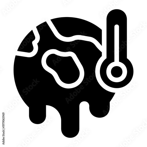 Melting earth Solid icon